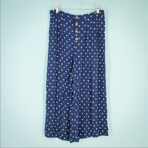 American Eagle L Blue Polka Dot Palazzo Pants